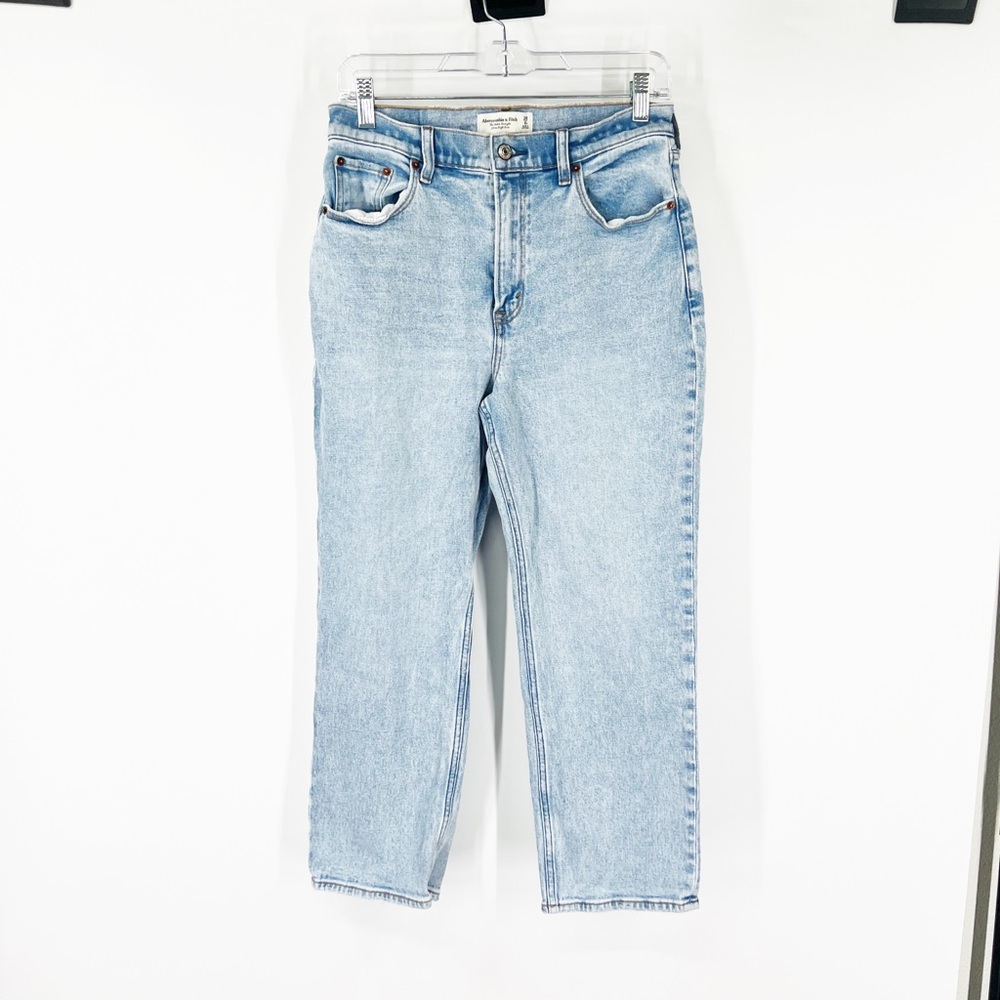 Abercrombie & Fitch Curve Love The Ankle Straight Jeans Ultra High Rise